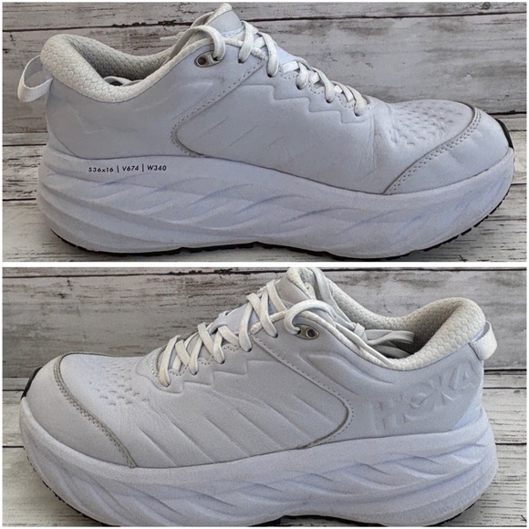 Hoka One One Bondi SR White Professional Sneakers (Women’s Size 9.5) - Picture 3 of 8